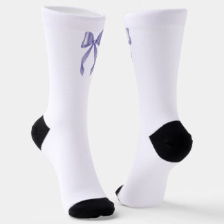 Purple Bow Coquette Design Tote Bag Socks