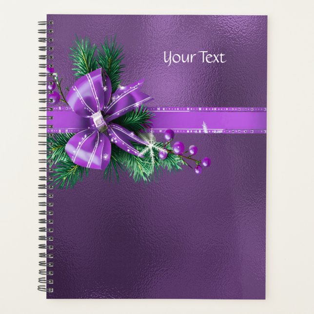Purple Bow Holiday Planner (Front)