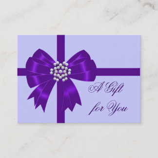 Purple Bow Lavender Purple Gift Certificates