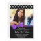 Purple Bow Polka Dot Photo Graduation Announcement