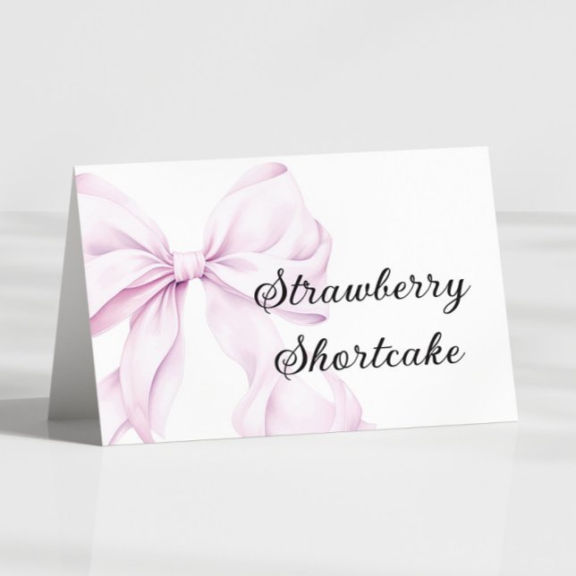 Purple Bow Table Name/Food Card  (Creator Uploaded)