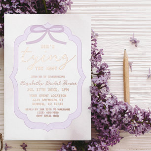 Purple Bow Watercolor Bridal Shower