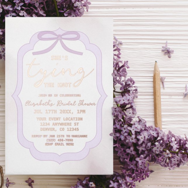 Purple Bow Watercolor Bridal Shower (Creator Uploaded)