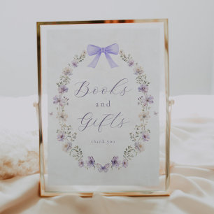 Purple Bow Wildflower Books and Gifts Sign