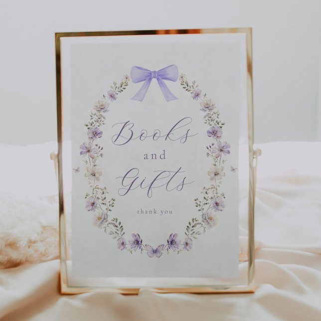 Purple Bow Wildflower Books and Gifts Sign (Creator Uploaded)