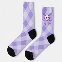 Purple bow with skull