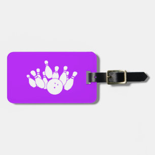 Purple Bowling Bag Tag
