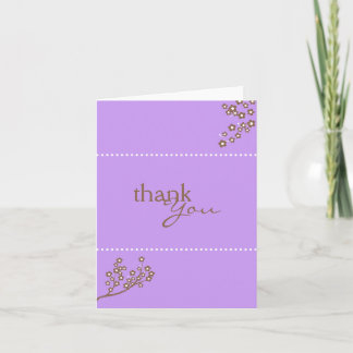 Purple Branch Design Thank You Card
