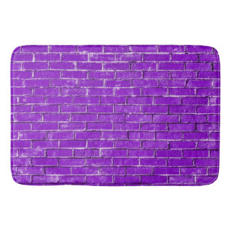 Purple Bricks Photo   Bath Mat