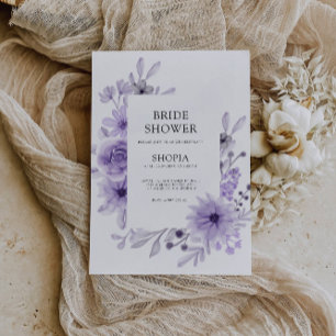 Purple Bridal Shower Invitation