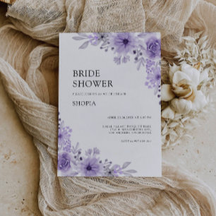Purple Bridal Shower Invitation