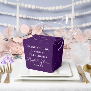 Purple Bridal Shower Personalized Fortune Favour Box