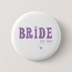 Purple Bride to Be 6 Cm Round Badge