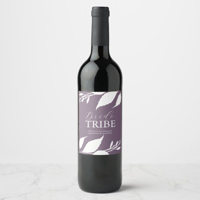 Purple Bridesmaid Proposal Label (Front)