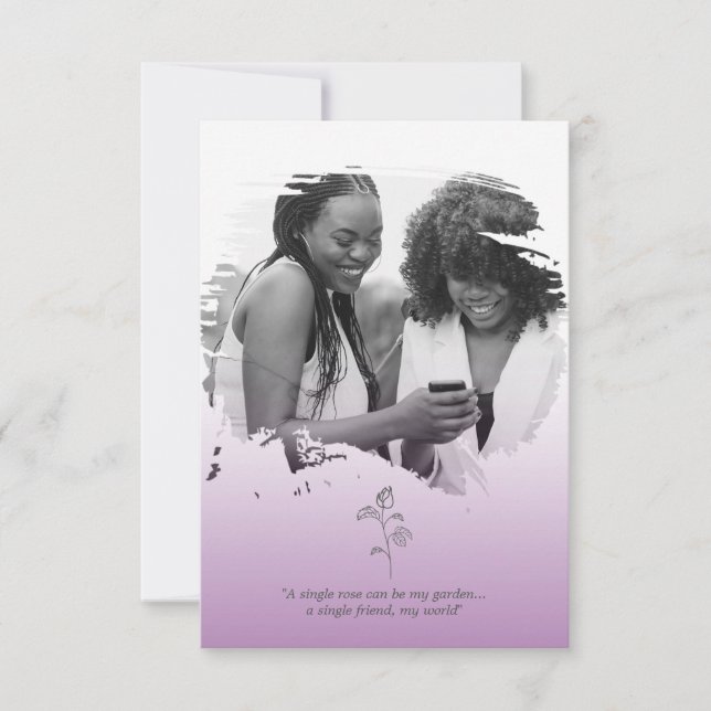 Purple Bridesmaid Proposal with Selfie Brushstroke (Front)