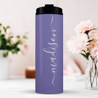 Purple Bridesmaid Stylish Signature Script Name