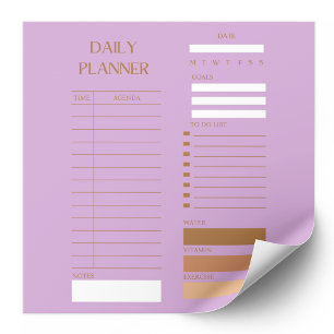 Purple & Brown Daily Planner To-Do List  Notepad