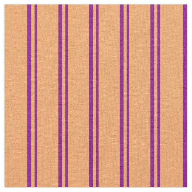 Purple & Brown Pattern of Stripes Fabric (Close Up)