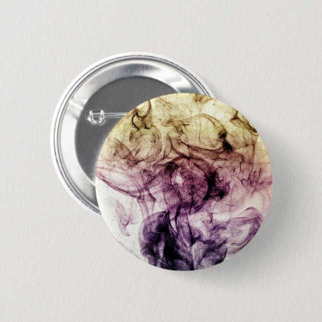 Purple Brown Smoky Dust Abstract 6 Cm Round Badge (Front & Back)