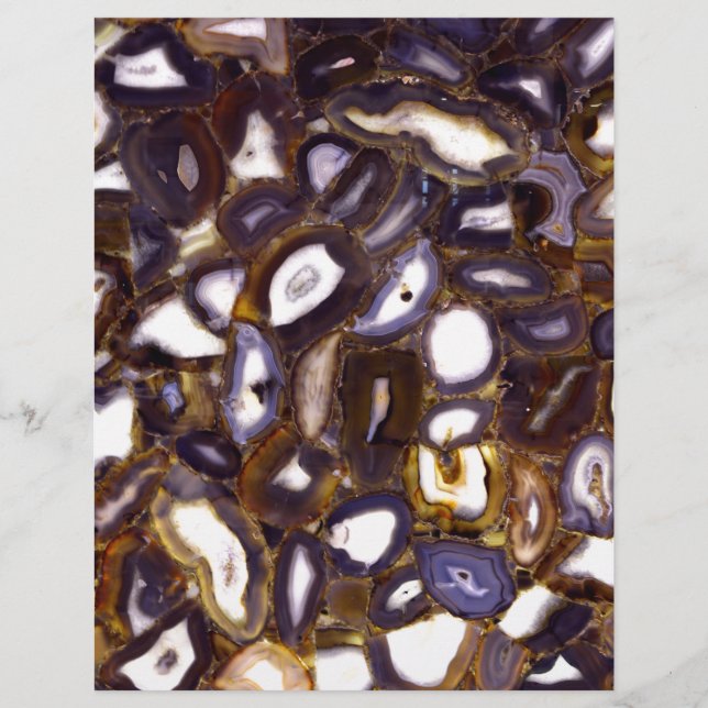Purple Brown White Agate design (Front)