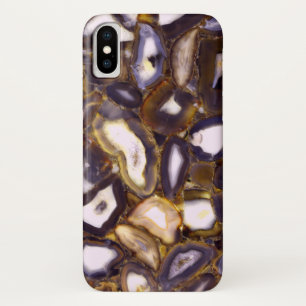 Purple Brown White Agate design Case-Mate iPhone Case