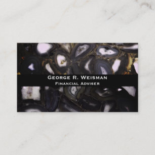 Purple Brown White Agate stone pattern Business Card