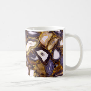 Purple Brown White Agate stone pattern  Coffee Mug