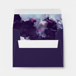 Purple Brushed Painted Abstract Envelope