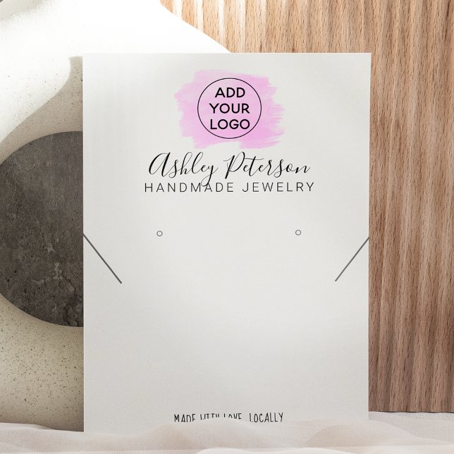 Purple brushstroke logo  jewellery earring necklac business card (Creator Uploaded)