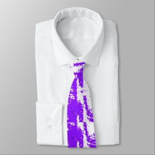 Purple Brushstroke Neck Tie for Artistic Impact