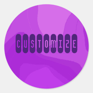 Purple Bubble Gum - Template Classic Round Sticker