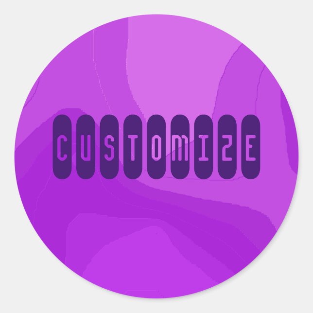 Purple Bubble Gum - Template Classic Round Sticker (Front)