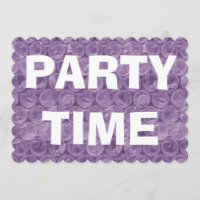 Purple bubble wrap birthday party invitation