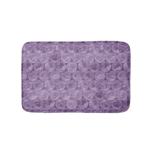 Purple bubble wrap pattern bath mat
