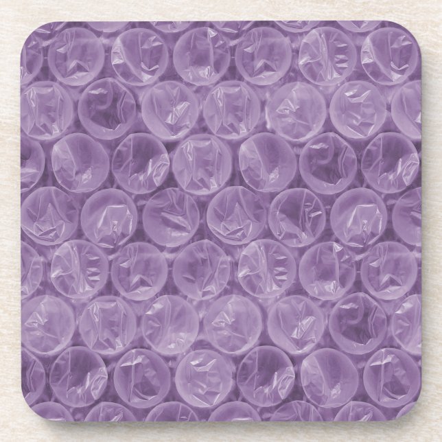 Purple bubble wrap pattern coaster (Front)