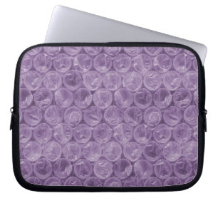 Purple bubble wrap pattern laptop sleeve