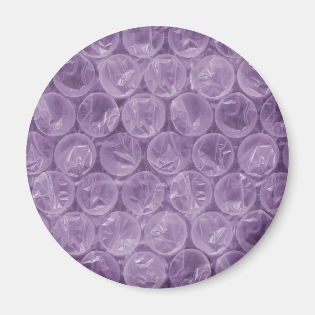 Purple bubble wrap pattern magnet (Front)