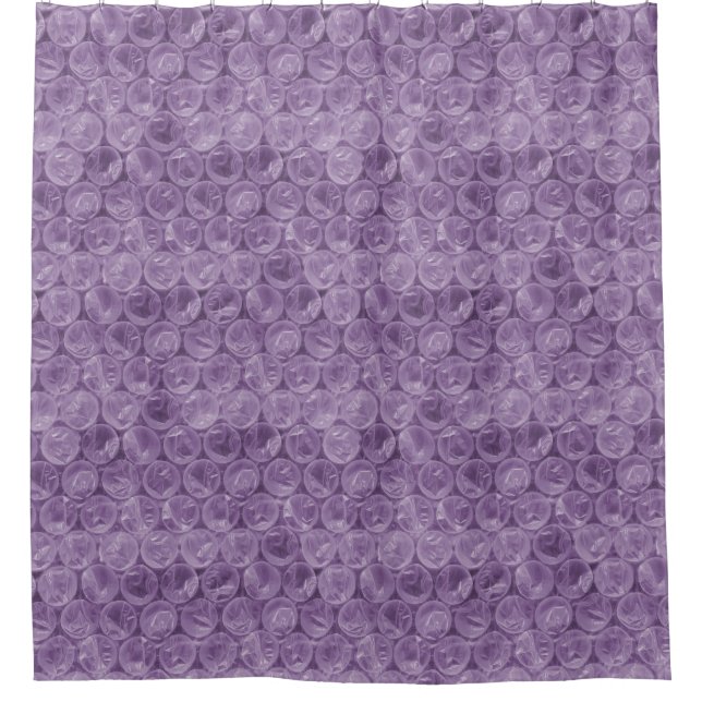 Purple bubble wrap pattern shower curtain (Front)