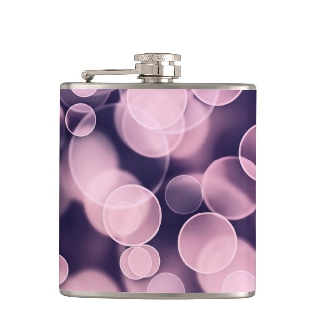 Purple Bubbles Hip Flask (Front)