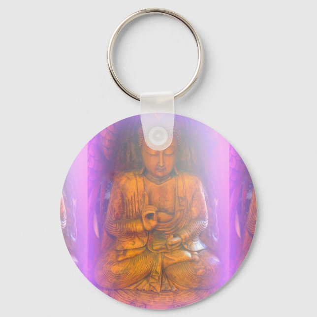 purple buddha keychain (Front)