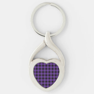 Purple Buffalo Country Lumberjack Plaid Key Ring