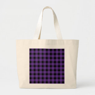 Purple Buffalo Country Lumberjack Plaid Large Tote Bag