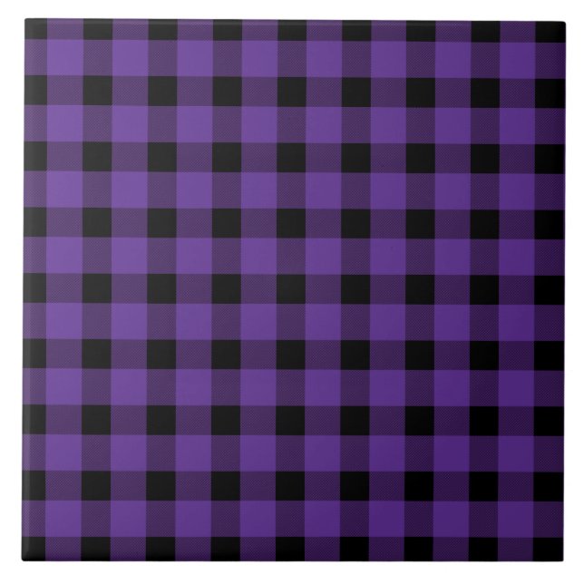 Purple Buffalo Country Lumberjack Plaid Tile (Front)