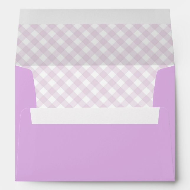 Purple Buffalo Plaid Lined Envelope (Back (Bottom))