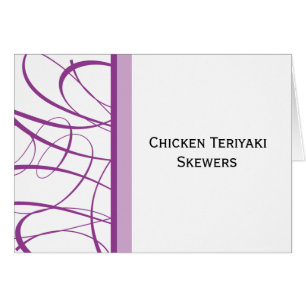 Purple Buffet Menu Tent/Table Card