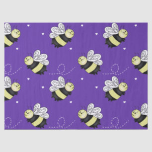 Purple Bumble Bee Tissue Paper