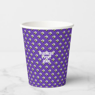 Purple Bumblebee Business Event 8 oz. Paper  Cups