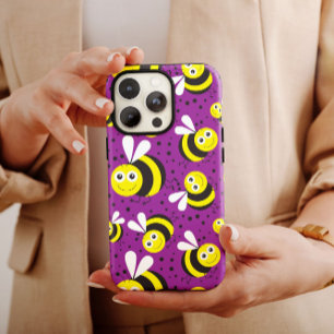 Purple Bumblebees iPhone iPhone 14 Case-Mate Case