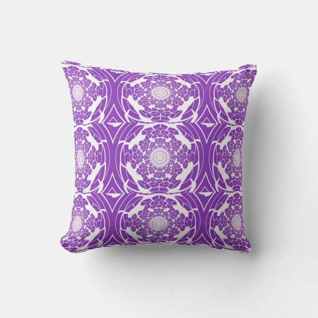 Purple Burst Dimensional Pattern Cushion (Front)
