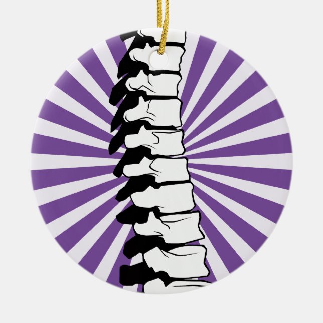 Purple Burst Spine Ornament (Front)